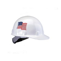Honeywell E2RW01A1324 Fibre-Metal White SUPEREIGHT Class E, G or C Type I Thermoplastic Hard Hat With 3-R Ratchet Suspension And